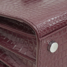 YSL Rouge Legion Croco Embossed Nano Sac De Jour