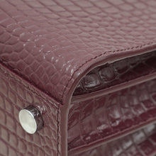 YSL Rouge Legion Croco Embossed Nano Sac De Jour