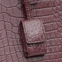 YSL Rouge Legion Croco Embossed Nano Sac De Jour
