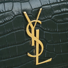 YSL Emerald Green Croco Embossed Kate Belt Bag