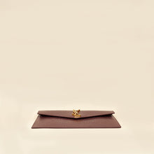 YSL Burgundy Crocodile Embossed Uptown Pouch