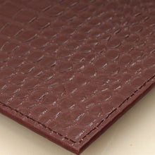 YSL Burgundy Crocodile Embossed Uptown Pouch
