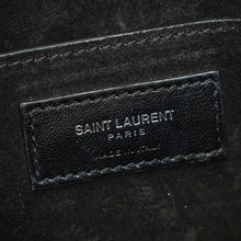 YSL Black Croco Embossed Sunset Medium Bag