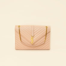 YSL Light Pink Monogram Satchel Flap Large Bag