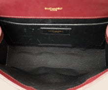 YSL Burgundy Mix Quilted Envelope Medium Flap Bag