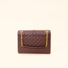 YSL Burgundy Mix Quilted Envelope Medium Flap Bag