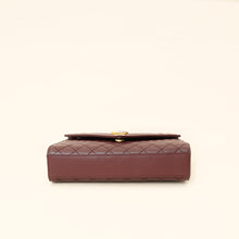 YSL Burgundy Mix Quilted Envelope Medium Flap Bag