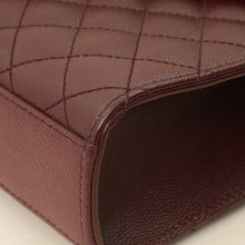 YSL Burgundy Mix Quilted Envelope Medium Flap Bag