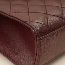 YSL Burgundy Mix Quilted Envelope Medium Flap Bag