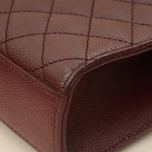 YSL Burgundy Mix Quilted Envelope Medium Flap Bag