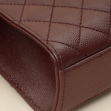 YSL Burgundy Mix Quilted Envelope Medium Flap Bag