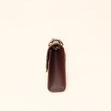 YSL Burgundy Mix Quilted Envelope Medium Flap Bag