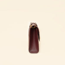 YSL Burgundy Mix Quilted Envelope Medium Flap Bag