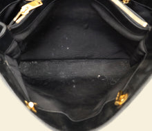 YSL Black Monogram Chevron Large Shopper Bag