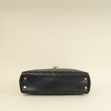 YSL Black Monogram Chevron Large Shopper Bag