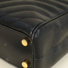 YSL Black Monogram Chevron Large Shopper Bag