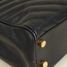 YSL Black Monogram Chevron Large Shopper Bag