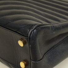 YSL Black Monogram Chevron Large Shopper Bag