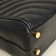 YSL Black Monogram Chevron Large Shopper Bag
