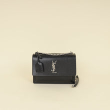 YSL Black Sunset Flap Medium Shoulder Bag