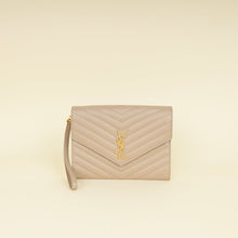 YSL Beige Cassandre Matelasse Flap Pouch