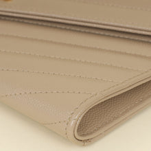 YSL Beige Cassandre Matelasse Flap Pouch