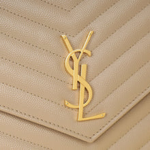 YSL Beige Cassandre Matelasse Flap Pouch