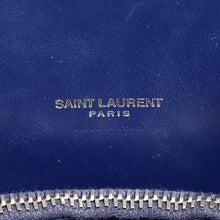 YSL Navy Blue Croco Embossed Sac De Jour Baby Bag