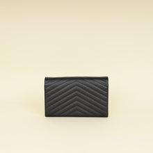 YSL Black Chevron Cassandre Chain Wallet