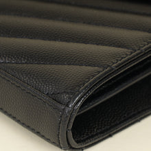 YSL Black Chevron Cassandre Chain Wallet