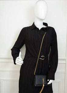 YSL Black Kate Tassel Chain Wallet