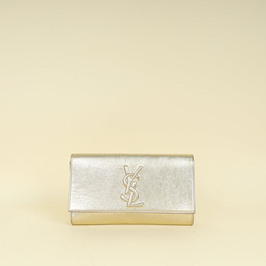 YSL Light Gold Belle De Jour Clutch