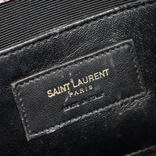 YSL Burgundy Croco Embossed Kate Tassel Medium Chain Bag