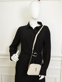 YSL Blanc Vintage Gaby Zippered Pouch