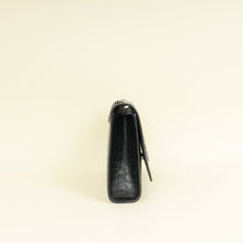 YSL Black Croco Embossed Kate Flap Large Bag