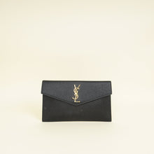 YSL Black Uptown Pouch Clutch