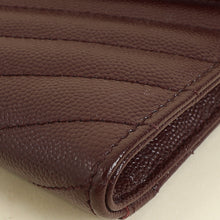 YSL Burgundy Monogram Cassandre Flap Pouch