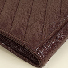 YSL Burgundy Monogram Cassandre Flap Pouch