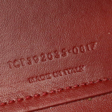 YSL Red Sac De Jour Croco Embossed Nano Bag