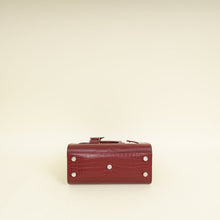 YSL Red Sac De Jour Croco Embossed Nano Bag