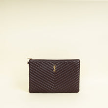 YSL Wine Cassandre Zip Document Holder Large Pouch