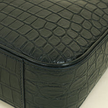 YSL Forest Green Croco Embossed LE 5 À 7 Shoulder Bag