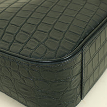 YSL Forest Green Croco Embossed LE 5 À 7 Shoulder Bag