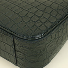 YSL Forest Green Croco Embossed LE 5 À 7 Shoulder Bag