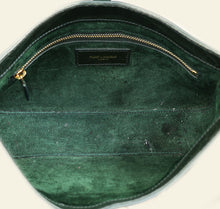 YSL Forest Green Croco Embossed LE 5 À 7 Shoulder Bag