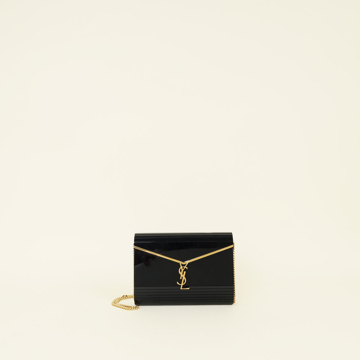 YSL Black Vicky Minaudière Bag