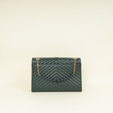 YSL Green Monogram Envelope Satchel Bag