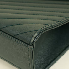 YSL Green Monogram Envelope Satchel Bag