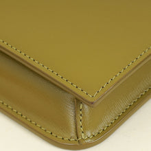 YSL Khaki Green Cassandre Phone Holder With Chain