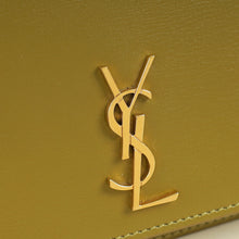 YSL Khaki Green Cassandre Phone Holder With Chain